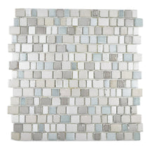 Załaduj obraz do przeglądarki galerii, Mozaika szklana kolor jasny szary beżowy mat T 584