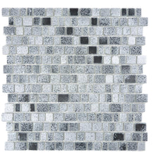 Załaduj obraz do przeglądarki galerii, Mozaika szklana kolor mix szary czarny mat T 600