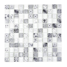 Załaduj obraz do przeglądarki galerii, Mozaika szklana kolor biały połysk T 560