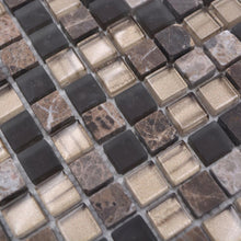 Załaduj obraz do przeglądarki galerii, Mozaika mix kolor brąz mat T 418