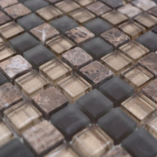 Załaduj obraz do przeglądarki galerii, Mozaika mix kolor brąz mat T 418