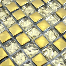 Załaduj obraz do przeglądarki galerii, Mozaika szklana kolor złoty połysk T 643
