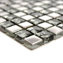 Załaduj obraz do przeglądarki galerii, Mozaika szklana kolor srebrny połysk T 629