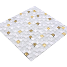 Załaduj obraz do przeglądarki galerii, Mozaika mix kolor mix biały złoty połysk T 432