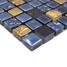 Załaduj obraz do przeglądarki galerii, Mozaika mix kolor mix czarny złoty połysk T 446