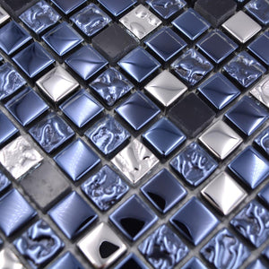 Mozaika mix kolor mix czarny srebrny połysk T 445
