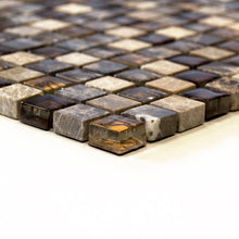 Załaduj obraz do przeglądarki galerii, Mozaika mix kolor brązowy beżowy połysk T 410