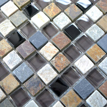 Załaduj obraz do przeglądarki galerii, Mozaika mix multikolor szary połysk T 467