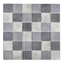 Załaduj obraz do przeglądarki galerii, Mozaika szklana kolor mix szary połysk T 599