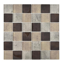 Załaduj obraz do przeglądarki galerii, Mozaika szklana kolor beżowy brązowy połysk T 555