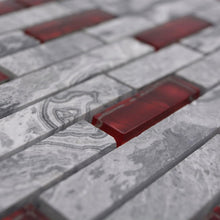 Załaduj obraz do przeglądarki galerii, Kolor szary z czerwonym 5F połysk mozaika mix