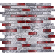 Załaduj obraz do przeglądarki galerii, Kolor szary z czerwonym 5F połysk mozaika mix