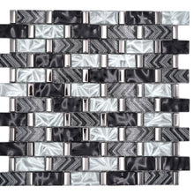 Załaduj obraz do przeglądarki galerii, Kolor szary z czarnym A2 połysk mozaika szklana