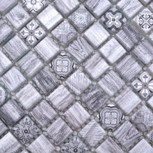 Załaduj obraz do przeglądarki galerii, Mozaika szklana kolor szary mat T 631