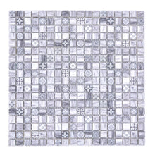 Załaduj obraz do przeglądarki galerii, Mozaika szklana kolor szary mat T 631