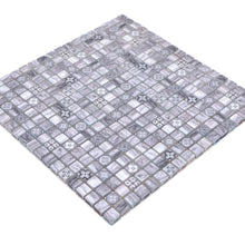 Załaduj obraz do przeglądarki galerii, Mozaika szklana kolor szary mat T 631