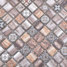 Załaduj obraz do przeglądarki galerii, Mozaika szklana kolor brąz mat T 564