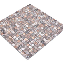 Załaduj obraz do przeglądarki galerii, Mozaika szklana kolor brąz mat T 564