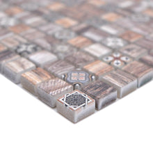 Załaduj obraz do przeglądarki galerii, Mozaika szklana kolor brąz mat T 564