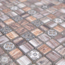 Załaduj obraz do przeglądarki galerii, Mozaika szklana kolor brąz mat T 564