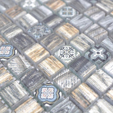 Załaduj obraz do przeglądarki galerii, Mozaika szklana kolor ciemny brąz mat T 571