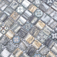 Załaduj obraz do przeglądarki galerii, Mozaika szklana kolor ciemny brąz mat T 571