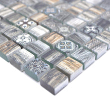 Załaduj obraz do przeglądarki galerii, Mozaika szklana kolor ciemny brąz mat T 571