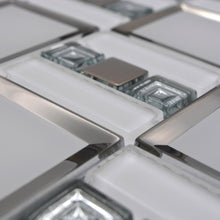 Załaduj obraz do przeglądarki galerii, Kolor biały D3 połysk mozaika szklana