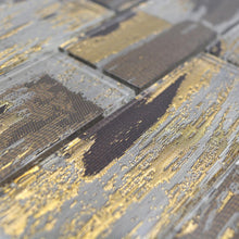 Załaduj obraz do przeglądarki galerii, Kolor mix czarny złoty B3 połysk mozaika szklana