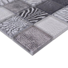 Załaduj obraz do przeglądarki galerii, Mozaika szklana kolor czarny połysk T 575