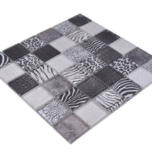 Załaduj obraz do przeglądarki galerii, Mozaika szklana kolor czarny połysk T 575