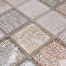 Załaduj obraz do przeglądarki galerii, Mozaika szklana kolor beżowy połysk T 554