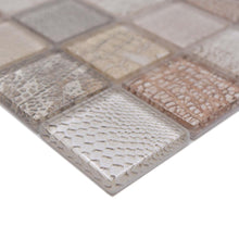 Załaduj obraz do przeglądarki galerii, Mozaika szklana kolor beżowy połysk T 554