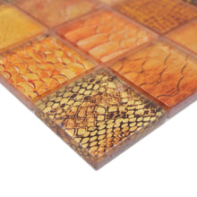 Załaduj obraz do przeglądarki galerii, Mozaika szklana kolor pomarańczowy połysk T 626