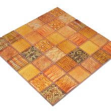 Załaduj obraz do przeglądarki galerii, Mozaika szklana kolor pomarańczowy połysk T 626