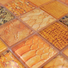 Załaduj obraz do przeglądarki galerii, Mozaika szklana kolor pomarańczowy połysk T 626