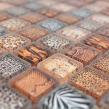 Załaduj obraz do przeglądarki galerii, Kolor jasny brązowy kawowy H2 połysk mozaika szklana
