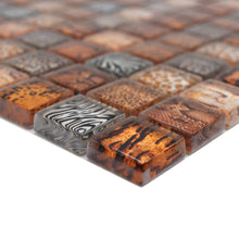 Załaduj obraz do przeglądarki galerii, Kolor jasny brązowy kawowy H2 połysk mozaika szklana
