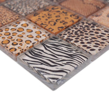 Załaduj obraz do przeglądarki galerii, Mozaika szklana kolor jasny brązowy kawowy połysk T 582