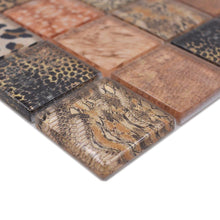 Załaduj obraz do przeglądarki galerii, Mozaika szklana kolor brąz połysk T 567