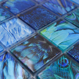Mozaika szklana kolor niebieski połysk T 621