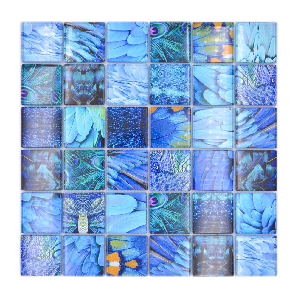 Mozaika szklana kolor niebieski połysk T 621
