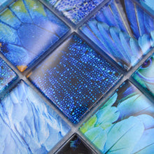 Załaduj obraz do przeglądarki galerii, Mozaika szklana kolor niebieski połysk T 621