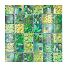 Załaduj obraz do przeglądarki galerii, Mozaika szklana kolor zielony połysk T 637