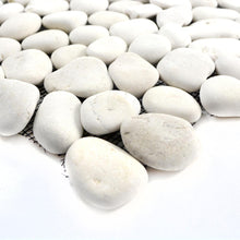 Załaduj obraz do przeglądarki galerii, Mamień naturalny - rzeczny kolor biały mat - owal