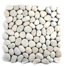 Załaduj obraz do przeglądarki galerii, Mamień naturalny - rzeczny kolor biały mat - owal