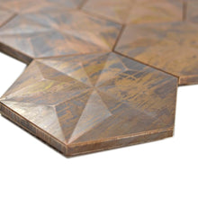 Załaduj obraz do przeglądarki galerii, Mozaika miedziana hexagon duży