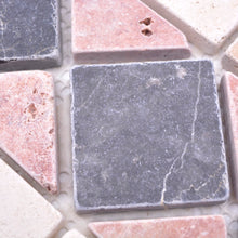 Załaduj obraz do przeglądarki galerii, Mozaika kamienna - traweryn kolor mix beżowy czerwony brązowy czarny mat T 352