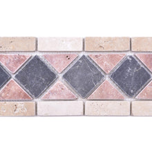 Załaduj obraz do przeglądarki galerii, Mozaika kamienna - traweryn kolor mix beżowy czerwony brązowy czarny mat T 352