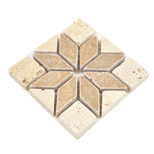 Załaduj obraz do przeglądarki galerii, Mozaika kamienna - trawertyn kolor brązowy beżowy mat T 315